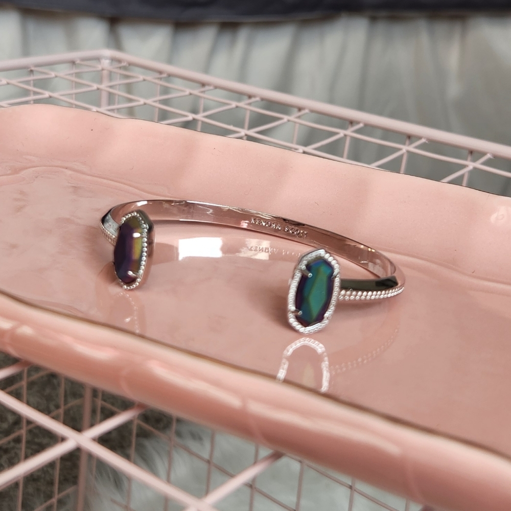 Kendra Scott Elton Bracelet Feat. Matte Galaxy Glass Stones - Picture 2 of 4